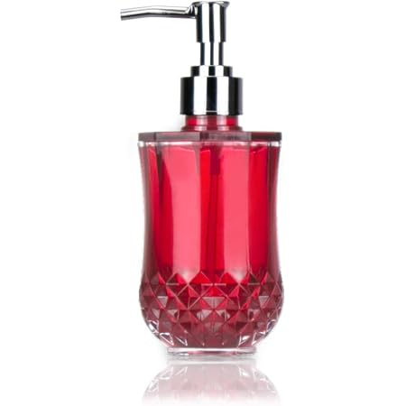 Amazon.com: Red Soap Dispenser with Stainless Steel Pump - 16oz Red ...