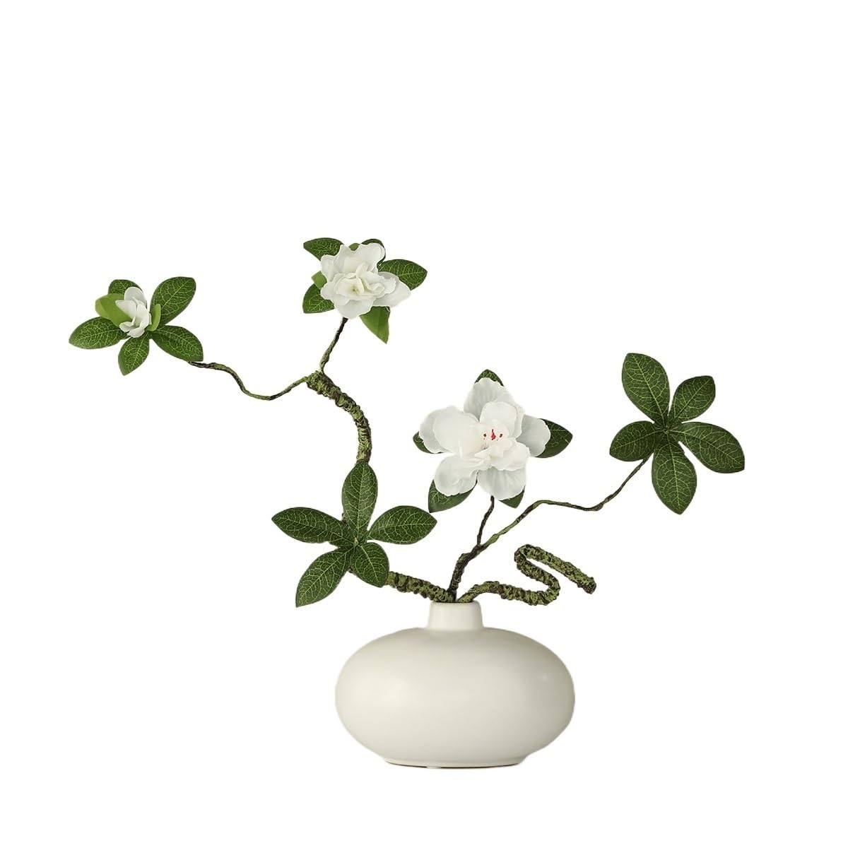 Bx9rE7tK3g Faux Flowers with Vase Simulation Green Plant Azalea Fake Flower Arrangement Living Room Decoration Artificial Flowers