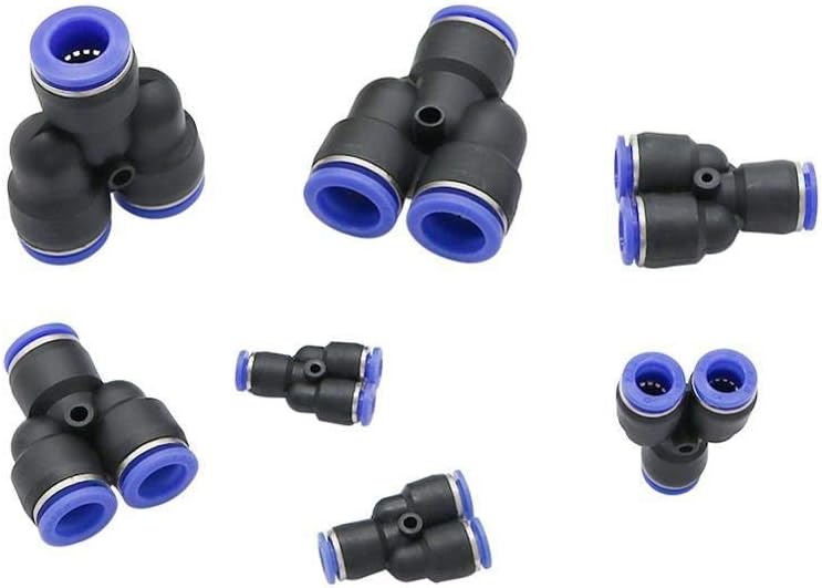 Hose Connector 40Pcs Push in Y Shaped Quick Connecting PVC Connector 4/6/8/10/12/14/16mm Plastic Water Pipe Adapters Pneumatic Accessories (Color : 16 mm)
