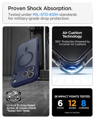 Image of Spigen Ultra Hybrid MagFit for iPhone 17 Pro Max Case, Frost Deep Blue