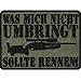 Produktbild Bundeswehr Geschenk Aufnäher "Was mich nicht umbringt, sollte rennen" Army Tactical Morale Patch Militär Abzeichen Bundesheer Applikation zum annähen/aufbügeln | 70x50mm