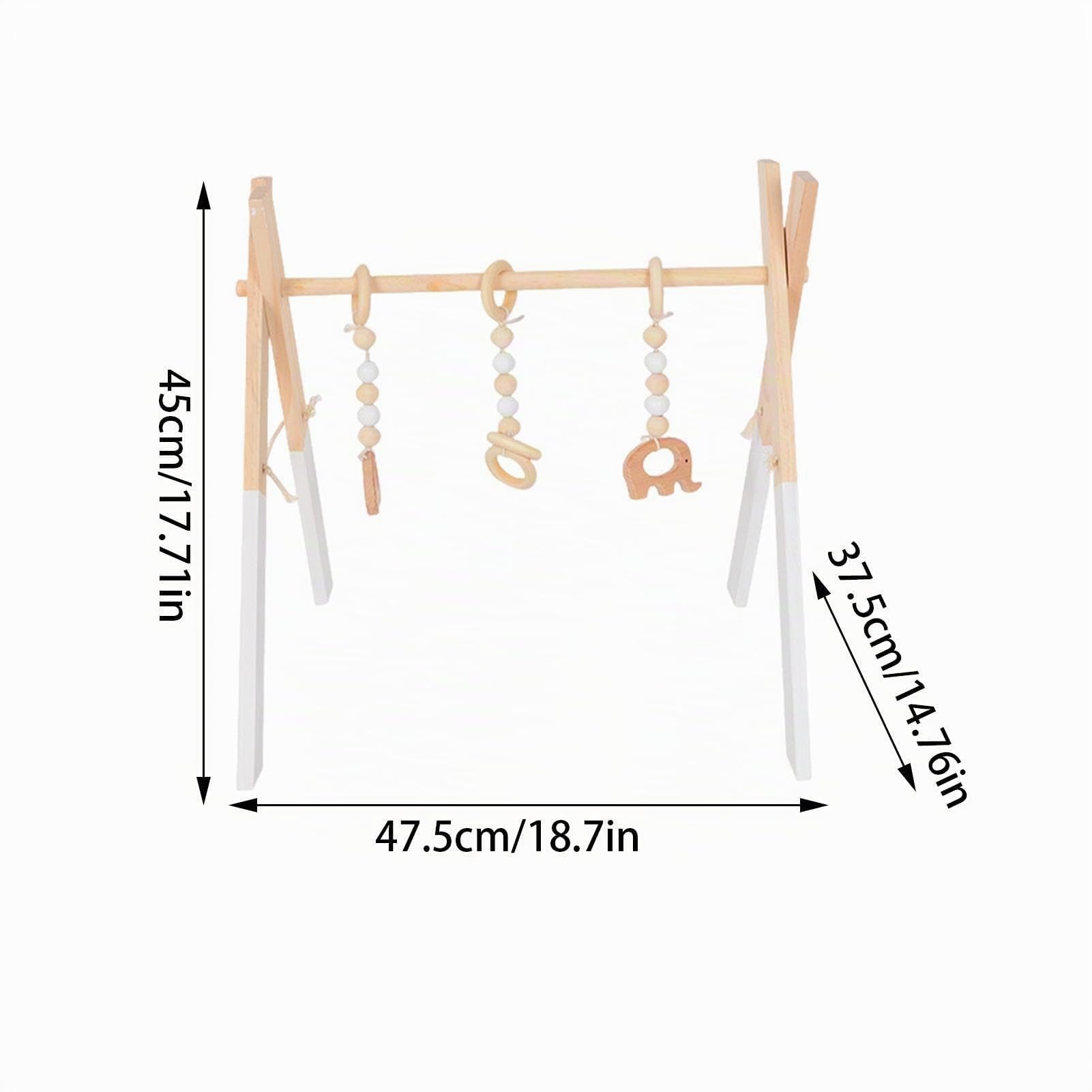 45x37,5x47,5cm Portique D'Éveil Bébé En Bois Sans Odeur, Arche Éveil Bébé Gym, Gymnase D’Activités Pour Bébé, Produits De Divertissement Pour Nouveau-nés Cadeau
