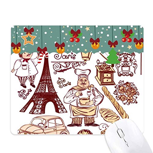 Tapis de souris cuisine Tour Eiffel pour recettes sur plan de travail