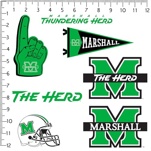 Image of Marshall University 10ct Vinyl Large Deluxe Stickers Variety Pack - Laptop, Water Bottle, Scrapbooking, Tablet, Skateboard, Indoor /Outdoor - Set of 10