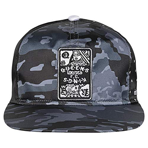 Umbro Men's Queens/Kings United FC Mel D. Cole 718 Adjustable Flat Bill Hat, Black Camo OSFM