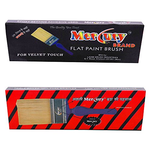 Image of Double Thickness Triple Boiled 100% Pure Nylon /Polyester Blend Round Bristles Paint Brush for All Application Type A (1+2+3 Inch(s))