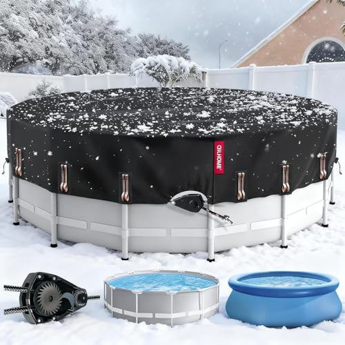 QH.HOME 18 Ft Round Winter Pool Cover with Fast Tightening