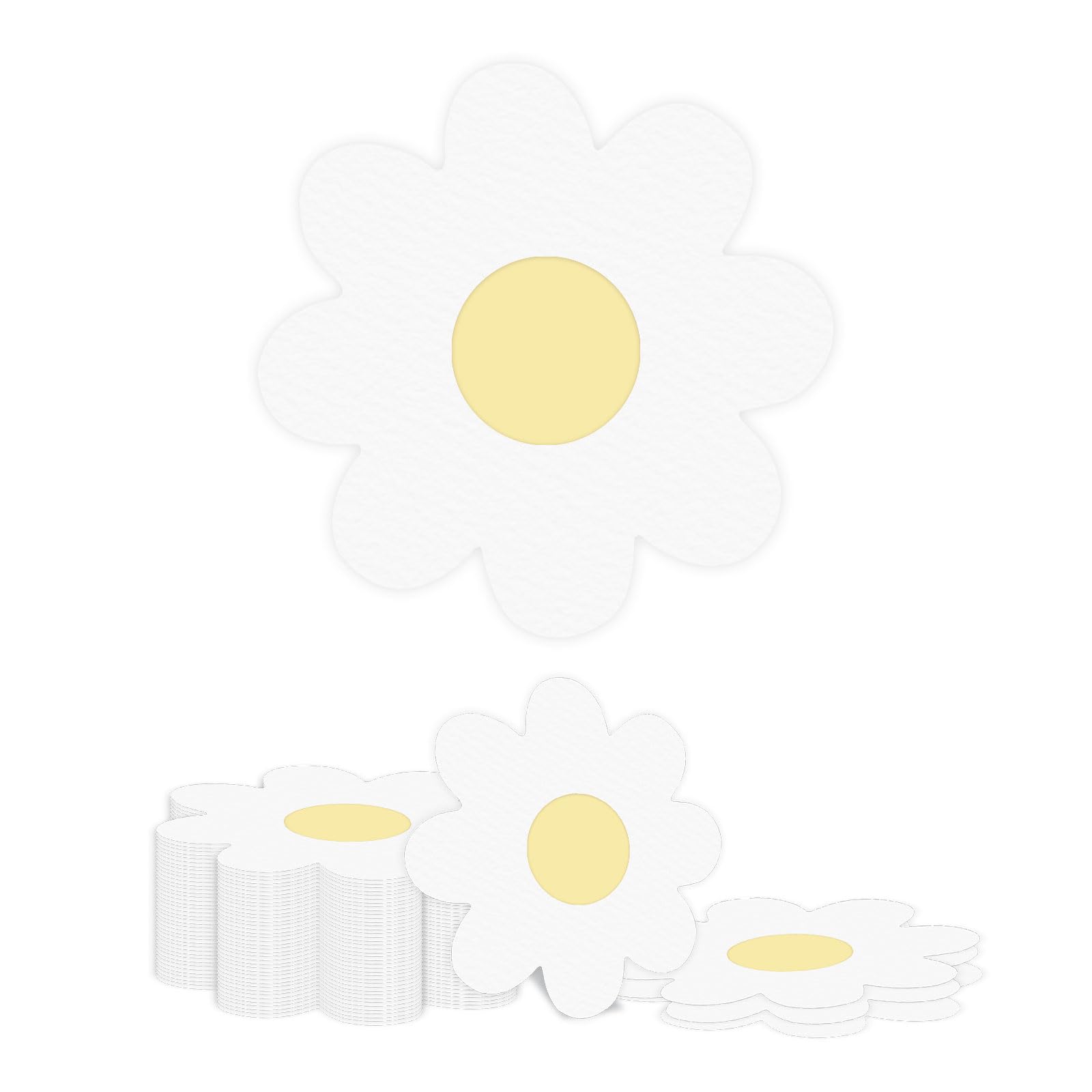 GlamRays Pack of 40 White Daisy Decorative Napkins for Birthdays Parties & Celebrations