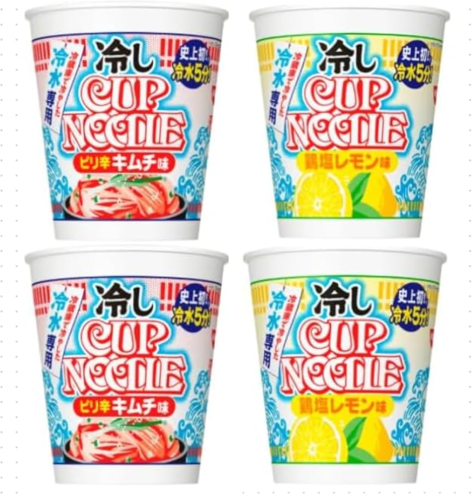 Amazon.co.jp: 【2種4個セット】冷やしカップ ヌードル ピリ辛キムチ
