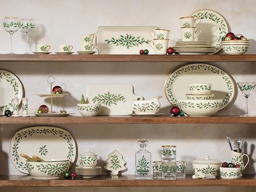 Image of Lenox 893172 Holiday 12-Piece Plate and Bowl Set, Christmas Dinnerware, Hosting