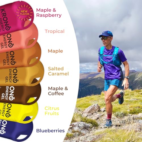 Image of Krono Nutrition Energy Gel - Sports Nutrition - Made with Natural Ingredients - 24 Count (Salted Caramel)