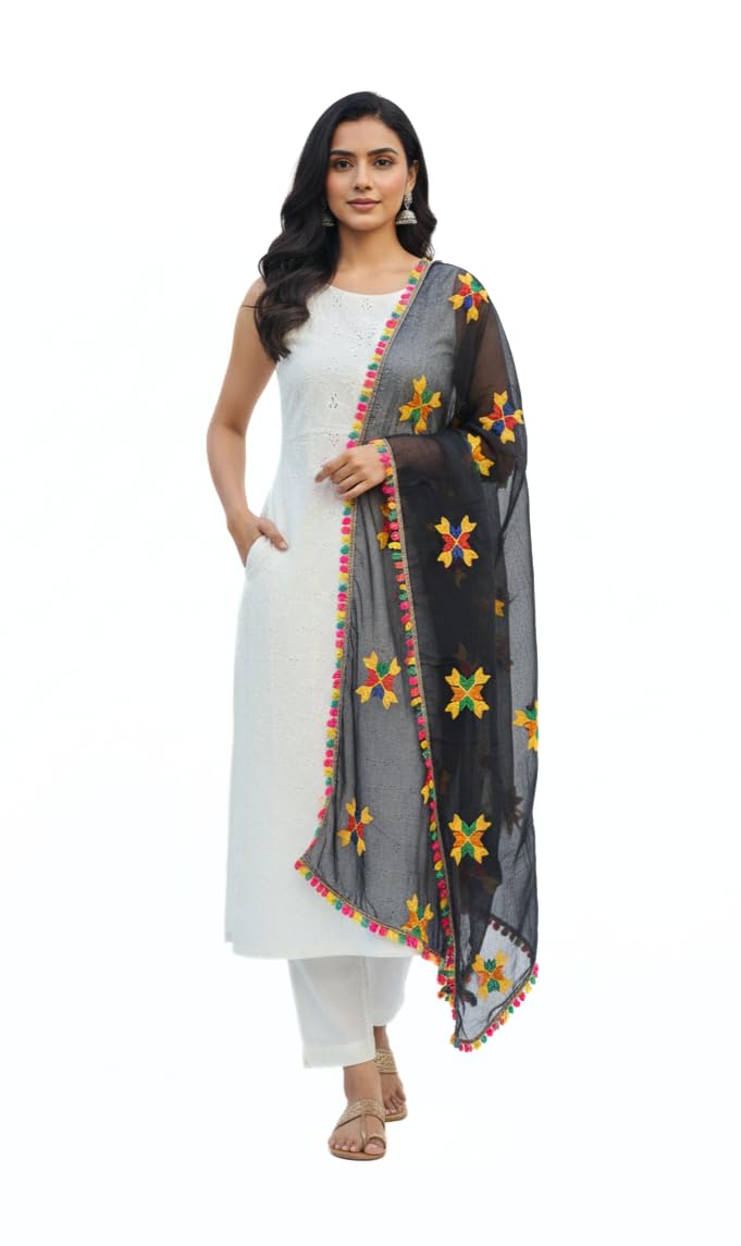 Floral Printed Nazneen Dupatta For Women | Best Dupatta for Kurti, Salwar Suit & Ethnic Outfits | Festive,Wedding & Bridal Dupatta | Chunni for Girls | Elegant Chunni & Odhni-image-2