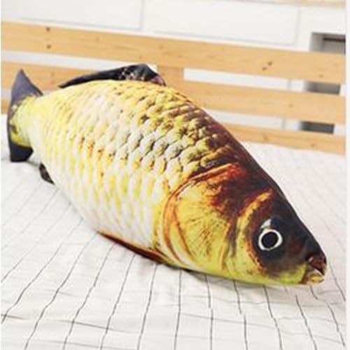 Cojín de pez suave gigante 3D de 31 pulgadas, almohada de peluche de carpa para decoración del hogar, almohada para niños y regalo de animales de