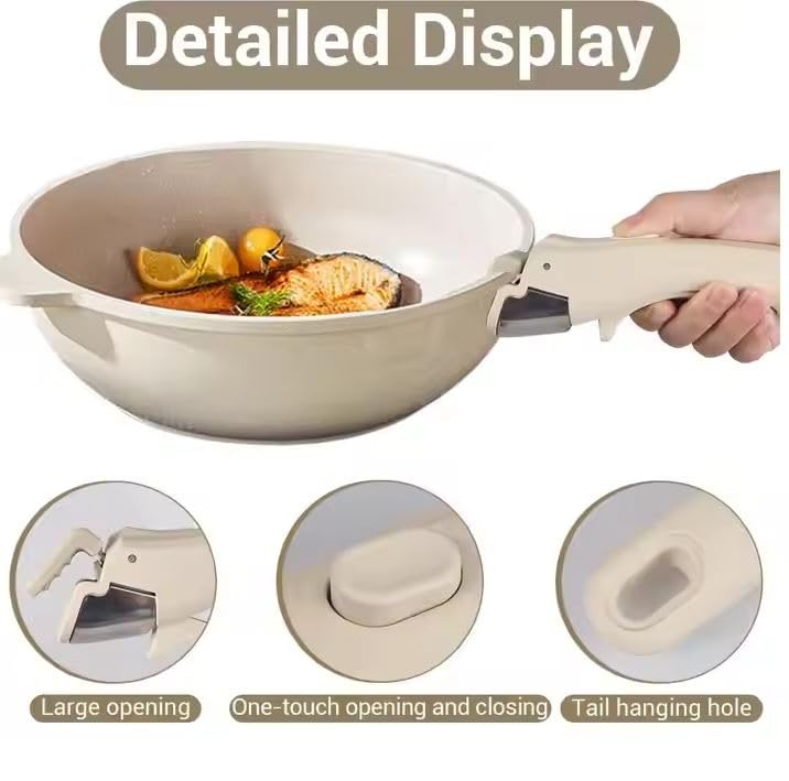Image of Seadra Detachable Handle Separate Handle Wok Anti-Scald Pot Clip Universal Bakelite Movable