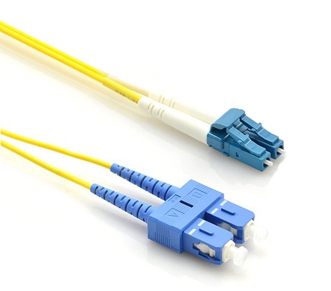 LC to SC Duplex Fiber Patch Cable 9/125 OS2 Single-mode SMF 10ft