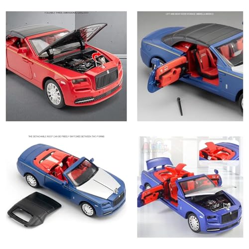 Image of Alokik 1:32 Rolls Royce Dawn Die-Cast Metal Pull Back Car with 2 Openable Doors with Sounds and Lights Toy Decoration Car Best Gift Toys for Kids【Black】