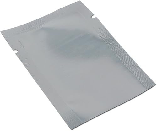 Miniatura 8 de MITOB Bolsa de papel de aluminio plateado, sellado térmico, para ventana delantera, de plástico, con parte superior abierta, bolsa de Mylar para