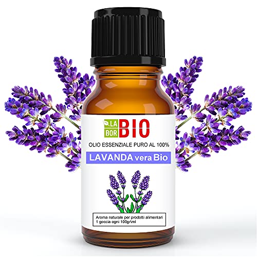 Lavanda vera Bio Aceite Esencial 100% Puro 10 ml - Uso Alimentario Terapeutico Cosmetico Aromaterapia - Laborbio