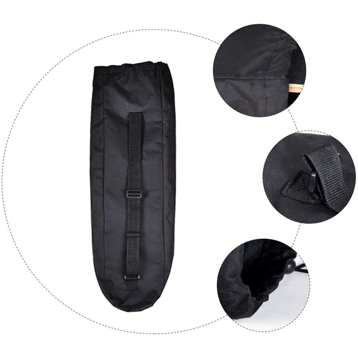 TOPBATHY Étui de Transport pour Skateboard en Tissu Oxford Noir, Bandoulière Réglable et Design Compact, pour Protéger et Porter Votre Planche de Drift