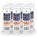 Aquaboon Carbon Water Filter Replacement Cartridge CTO 5 Micron 10 x 2.5" Water Filter for Whole House & Under Sink & Countertop System Compatible with WHEF-WHWC, WHKF-WHWC, WFPFC8002, FXWTC, 6-PACK