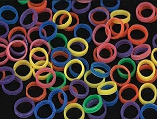 100 pack Orthodontic Elastics Rubber Bands 3/8 Mixed Neon Colors Great for Dog Grooming Top Knots, Bows, Braids, and Dreadlocks