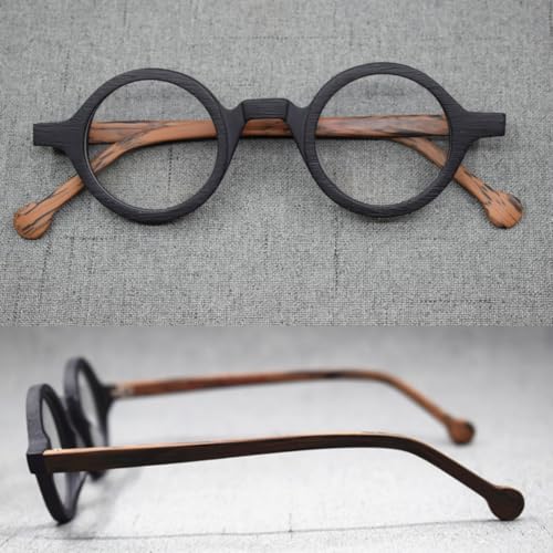 Image of Hand Made Small Vintage Round Eyeglass Frames Full Rim Acetate Glasses B002