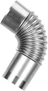 harayaa Chimney Wood Chimney Pipe Adapter Stainless Steel Construction Supports Tight Joint Connection Reduces Sparks Suitable for, Elbow 13cmx6.1cm