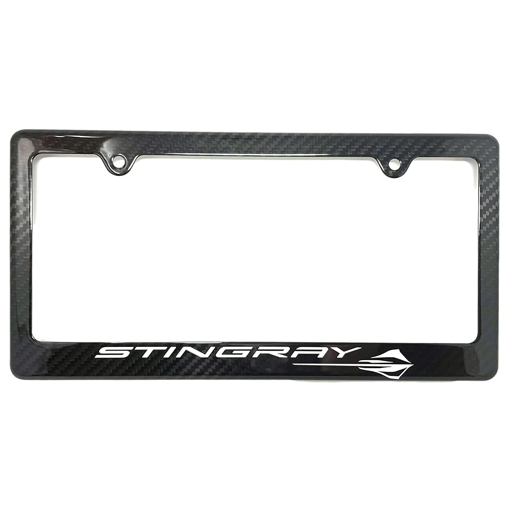 Amazon.com: C8 Corvette Carbon Fiber License Plate Frame for All
