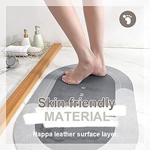 Sixty8 Soft Silicone Bathroom Mat Diatomite Door Mat Anti-Slip Bath Mat Quick Drying Absorbent Mat for Home and Kitchen (40 x 60 cm) - Color as per Availability (A)