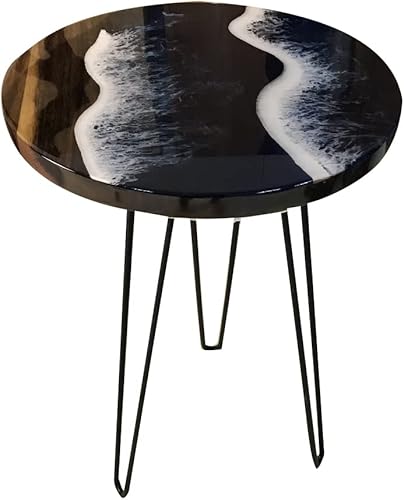 Miniatura 16 de Mesa de centro redonda 100% hecha a mano, molde de silicona, taburete de resina epoxi, mesa de exposición de cristal DIY, mesa pequeña para servir