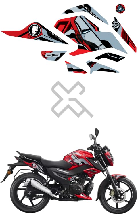 Grayfixx Iron Man Edition Sticker for Raider 125 | Printed in Premium Gloss Vinyl, Water Proof, Precut Sticker, Pack of 1 for Both Side (B0D1XX6D96) Amazon Price History, Amazon Price Tracker