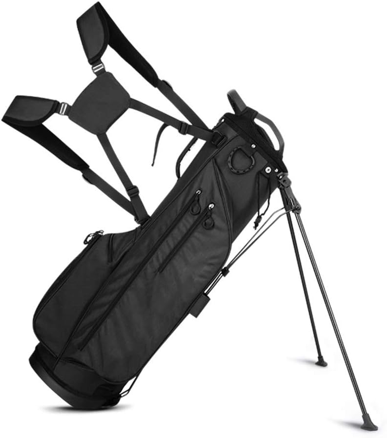 Golf Sunday Club bag Golf Club Travel Bag Transport Cart Bag Nylon Wear-Resistant light weight Golf Stand Bag for Men and Women (Color : Black, Size : 33x30x125cm)