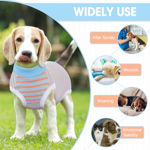 Image of BRKURLEG Small Dog Recovery Suit After Surgery Female Male, Abdominal Wound Protection, Back Zipper Spay Recovery Suit for Dogs & Cats, Soft Anti-Licking Puppy Onesie Pajamas, Cone Alternative, XL