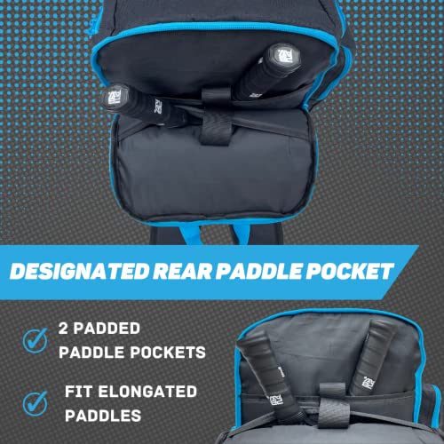 Pickleball Backpack For Men And Women - Fits 2 To 4 Paddles - Shoe Compartment, Fence Hook, Storage Pockets For 2 Water Bottles, Pickleballs, Clothing, Racquet / Paddle Storage - Pickle Ball Bag - Water-Resistant Material #TOP2