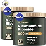 NAD+ Supplement with Nicotinamide Riboside, NAD Nicotinamide Riboside Resveratrol 900mg, Supplement Alternative,for Anti-Aging,Energy,Focus - 80 Capsules (2PCS)