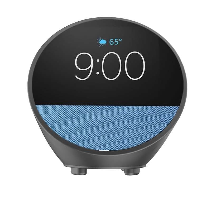 Genérico Funda Protectora de Silicona el Altavoz Inteligente para Amazon Echo Spot 2024 Funda Protectora a Prueba de Golpes Piel del Altavoz Cubierta Protectora Suave (Negro)