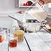 Hedume Set of 3 Plastic Measuring Cups with Spout and Long Handle, 1/2/4-Cup Capacity Food-Grade Measuring Jugs, Stackable and Dishwasher Safe