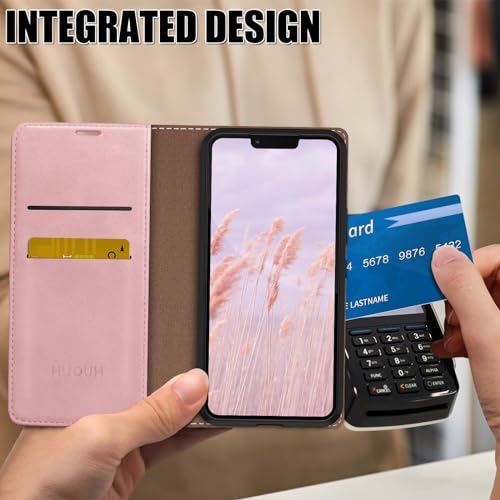 Coque iPhone 15 Plus antichoc portefeuille anti-rayure or rose - 2