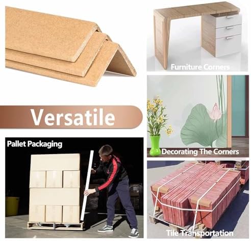 100 Pack Cardboard Corner Protectors for Shipping & Moving, Edge Guards for Art Packing, Durable Parcel Banding, 10x5x0.4 cm - Protect Your Corners!