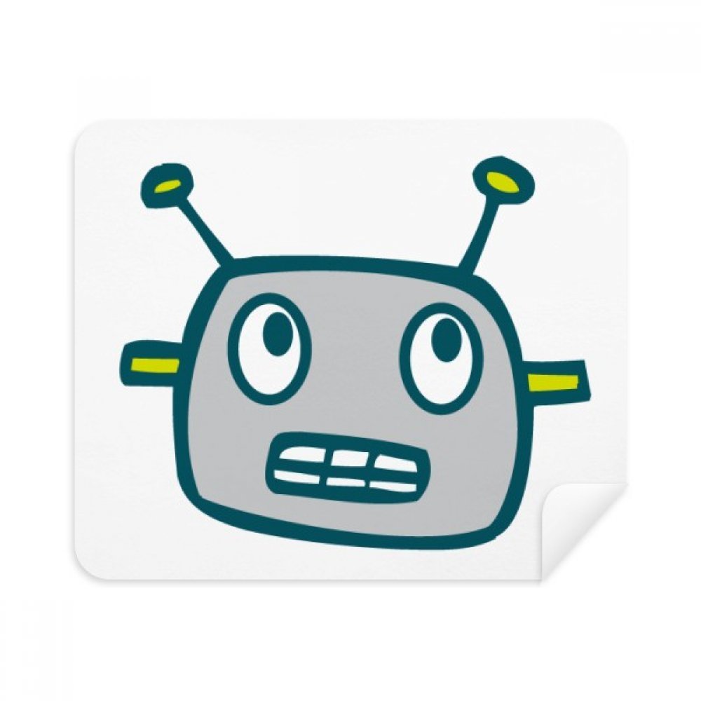 Universe and Alien Gray Robot Cleaning Cloth Screen Cleaner 2pcs Suede Fabric