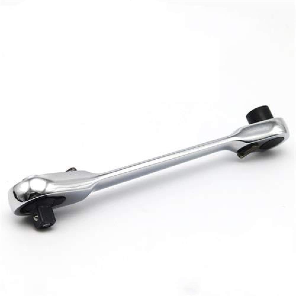 Clé Tiger Wrench 48 en 1 multi-douilles pour écrous Torx et cannelés, argent