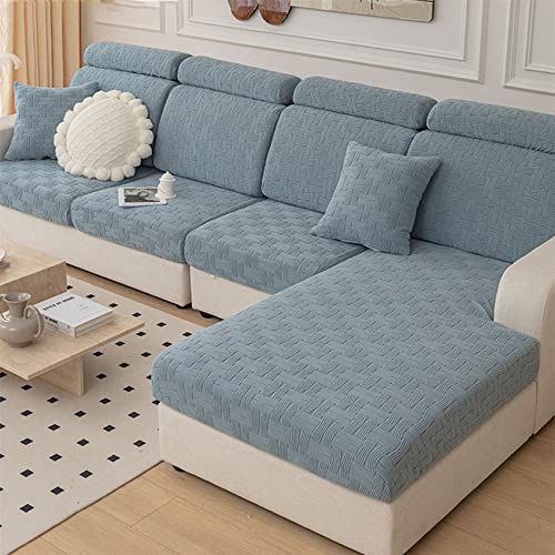 ソファカバー 3 2 1人掛け、分割式ソファカバーL字型、ストレッチソファスーパーソフトクッションスリップカバー交換用、耐摩耗性ソファカバー、独立したスーパーソフトクッションソファ寝椅子カバー (Color : Ligh)