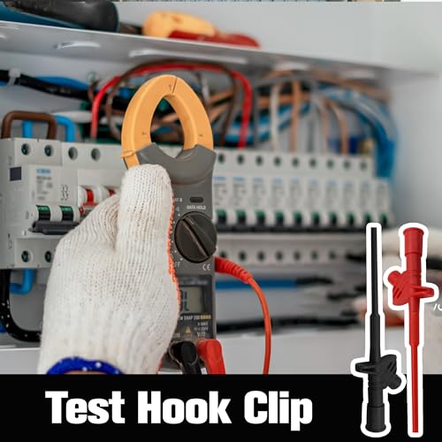 Image of 2Pcs P5004 Test Hook Clip, Professional High Voltage Flexible IC Test Grabbers Probe Jumper Insulated Quick for Electronic Testing Electronic Experiment Used in Instrument and Meter