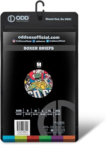 Vista 6 de Odd Sox Calzoncillos tipo bóxer para hombre, Transformers, G.I. Joe, Power Rangers