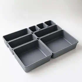 Organizador de Gavetas Modular Ajustável Divisores e Bandejas para Cozinha, Escritório e Banheiro