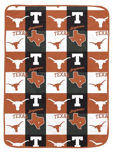 Pegasus Sports NCAA Texas Longhorns Graphic Grid Ultra Cozy Oversized Blanket