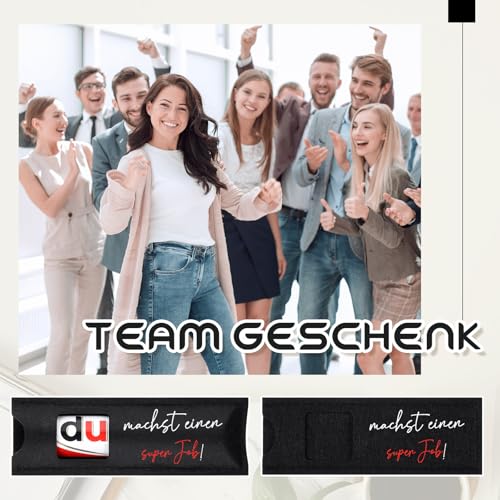 Namalu 15 Stück Mitarbeiter Geschenk du Machst Einen Super Job Schokoriegel Hülle Kompatibel mit Duplo Schokolade Filz Verpackung Danke Team Geschenk für Kollegen, ohne Schokolade(Schwarz)