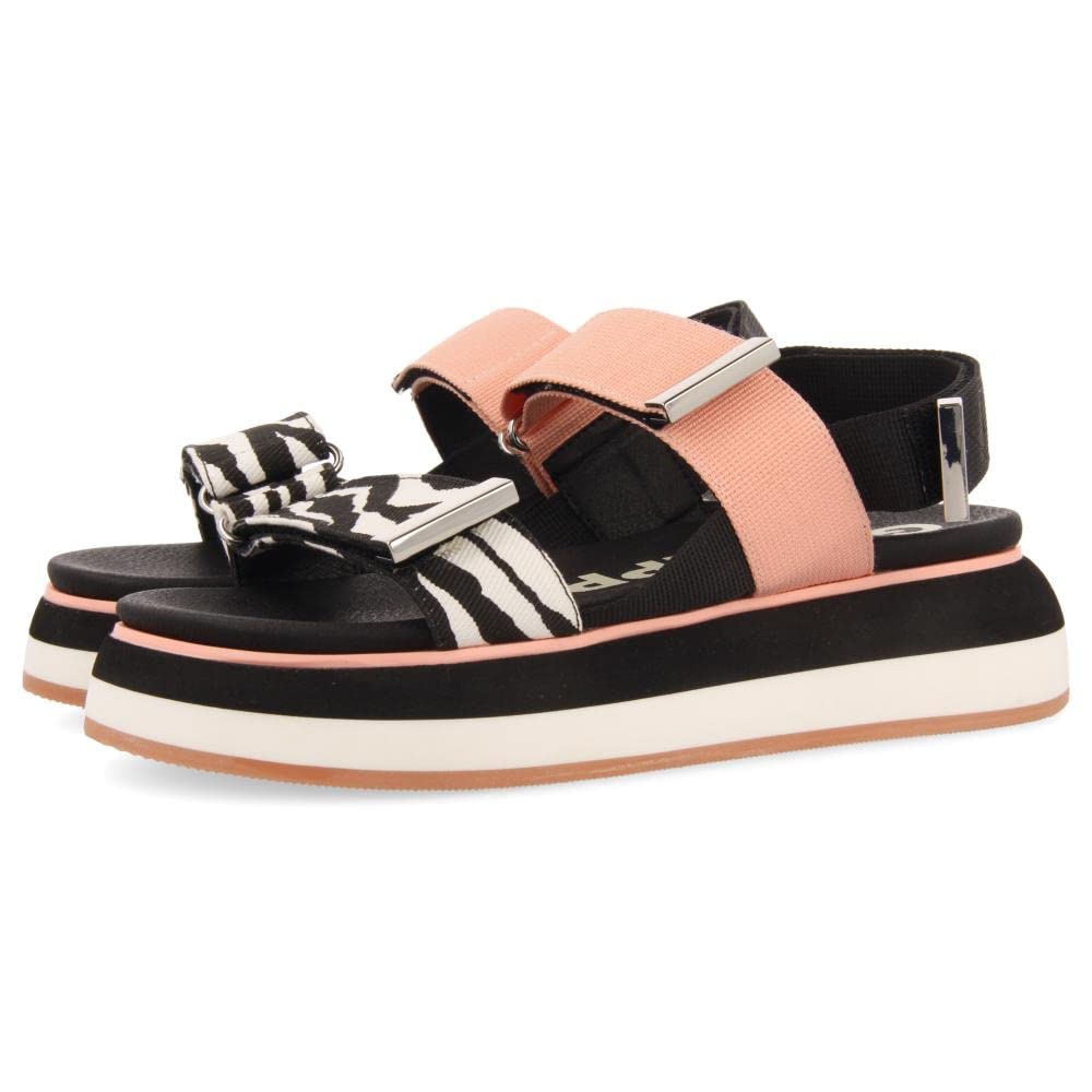 GIOSEPPO Womens Estrela Wedge Sandal, Cebra, 4.5 UK