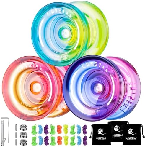 MAGICYOYO Crystal Yoyo K2 Pack of 3, Responsive Yoyo for Kids &Beginner