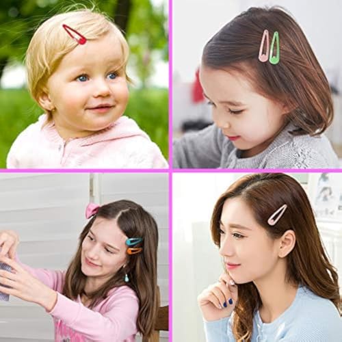 Image of DHANMOHAN Kids Tic Tac Hair Clips - Cute Multicolor Hair Pins for Girls & Toddlers | Non-Slip, Lightweight & Durable Metal Accessoriess | Baby Hair Clips for Daily Use(10 Pcs,Multicolor)